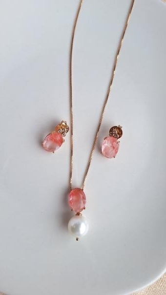 CONJUNTO  BANHADO A OURO 18K OU RÓDIO - Código 16549575578